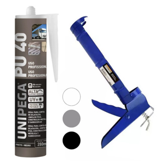 Cola Pu 40 Branca Cinza Ou Preta Unipega 400g + Aplicador em Oferta na Shopee