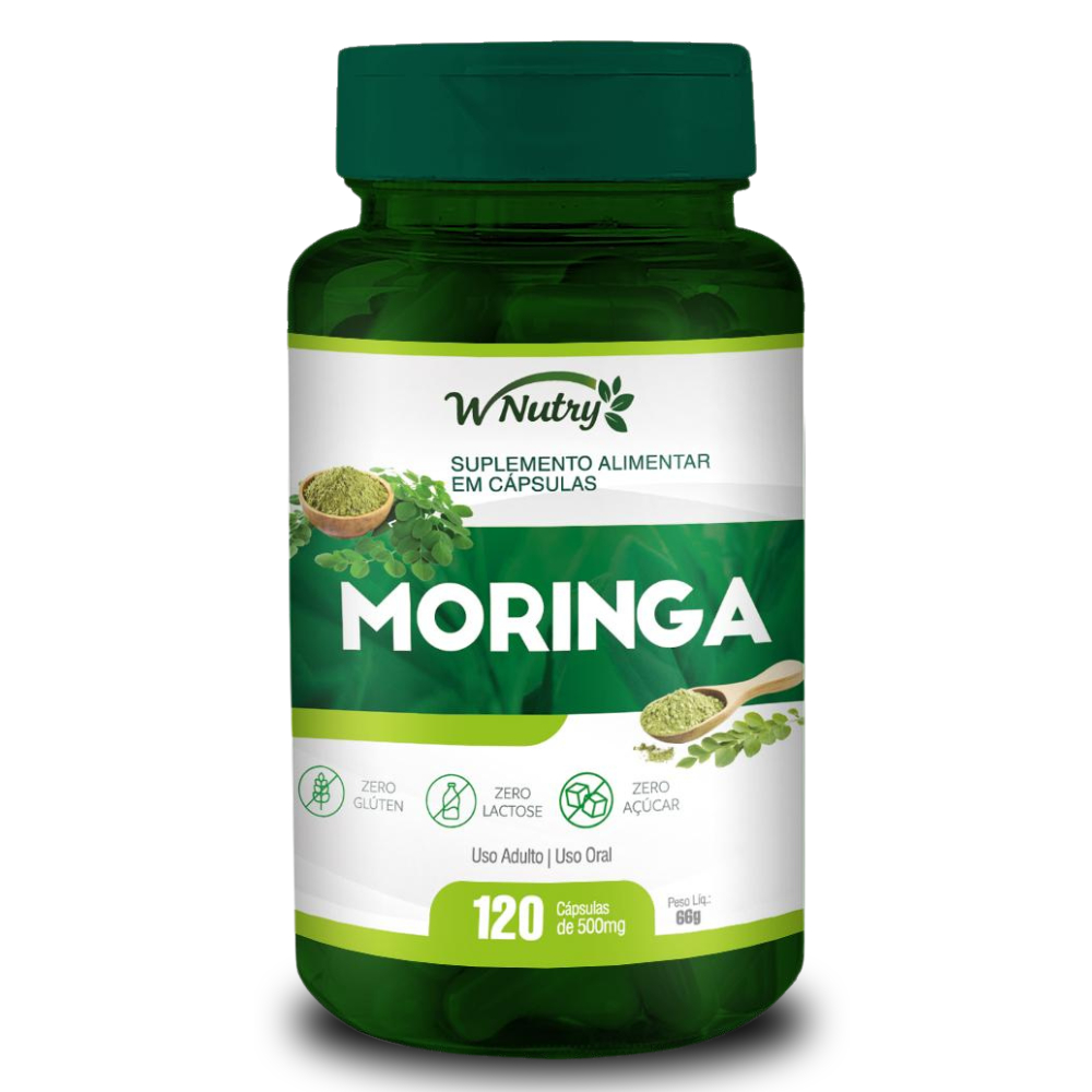 1 Potes de Moringa Oleifera 120 Cápsulas 500mg - Antioxidante Natural em Oferta na Shopee