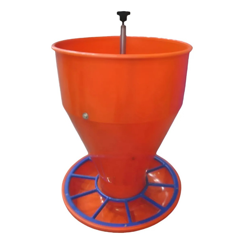 Comedouro P/ Leitões Regulável 9 Divisórias - Cap. 15kg Laranja