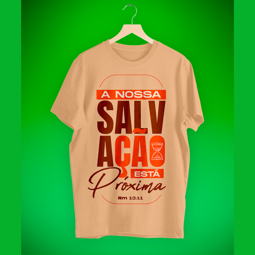 Camiseta Cristã Masculina Feminina 100% Algodão Romanos 13:11 - Fé Jesus Deus Culto Congresso Gospel Palavra de Deus