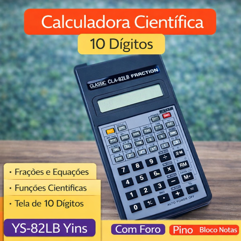 Calculadora Cientifica 10 dígitos YS-82LB Yins