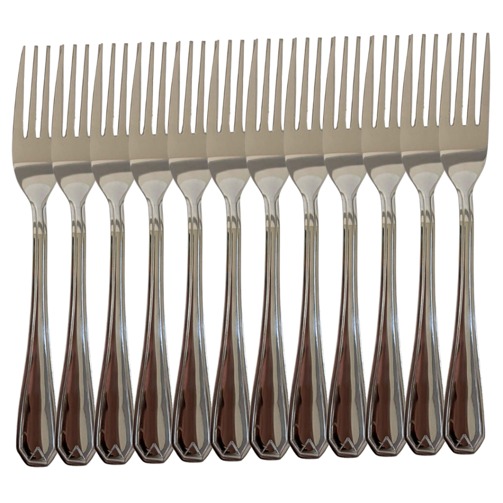 Kit Garfo Refeição Mesa Jogo Aço Inox Premium Talher Cozinha Restaurante Bar Buffet Churrasco