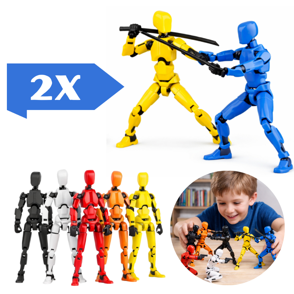 Kit 2 Bonecos Articulado Dummy 13 Completo Com Acessórios em Oferta na Shopee