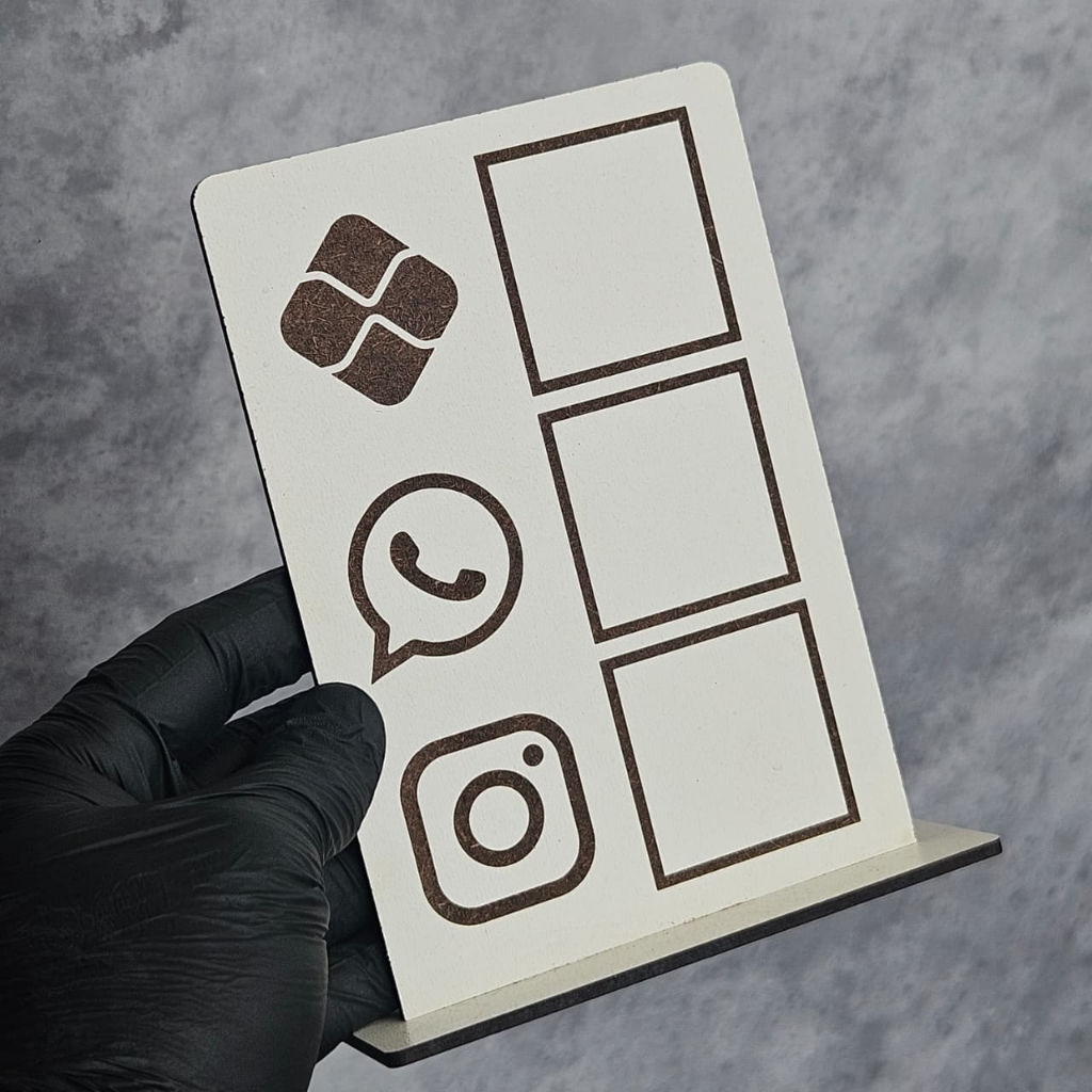 Placa Display Pix mdf branco 3 em 1 – Instagram, Zap e PIX para loja - comercio em Oferta na Shopee