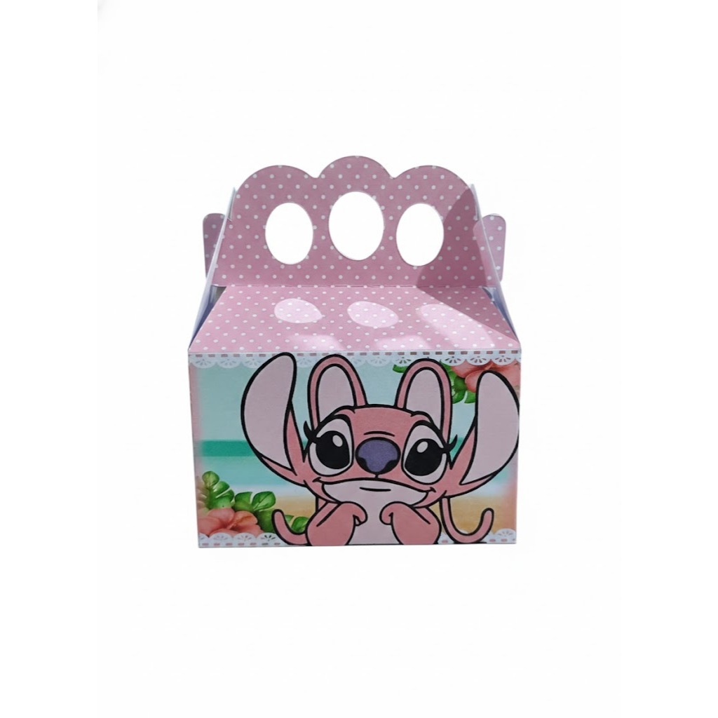 10 Caixinhas Maletinha Stitch Angel Personalizada Lembrancinha de festa  Tamanho 9 x 8.3 x 5.2cm
