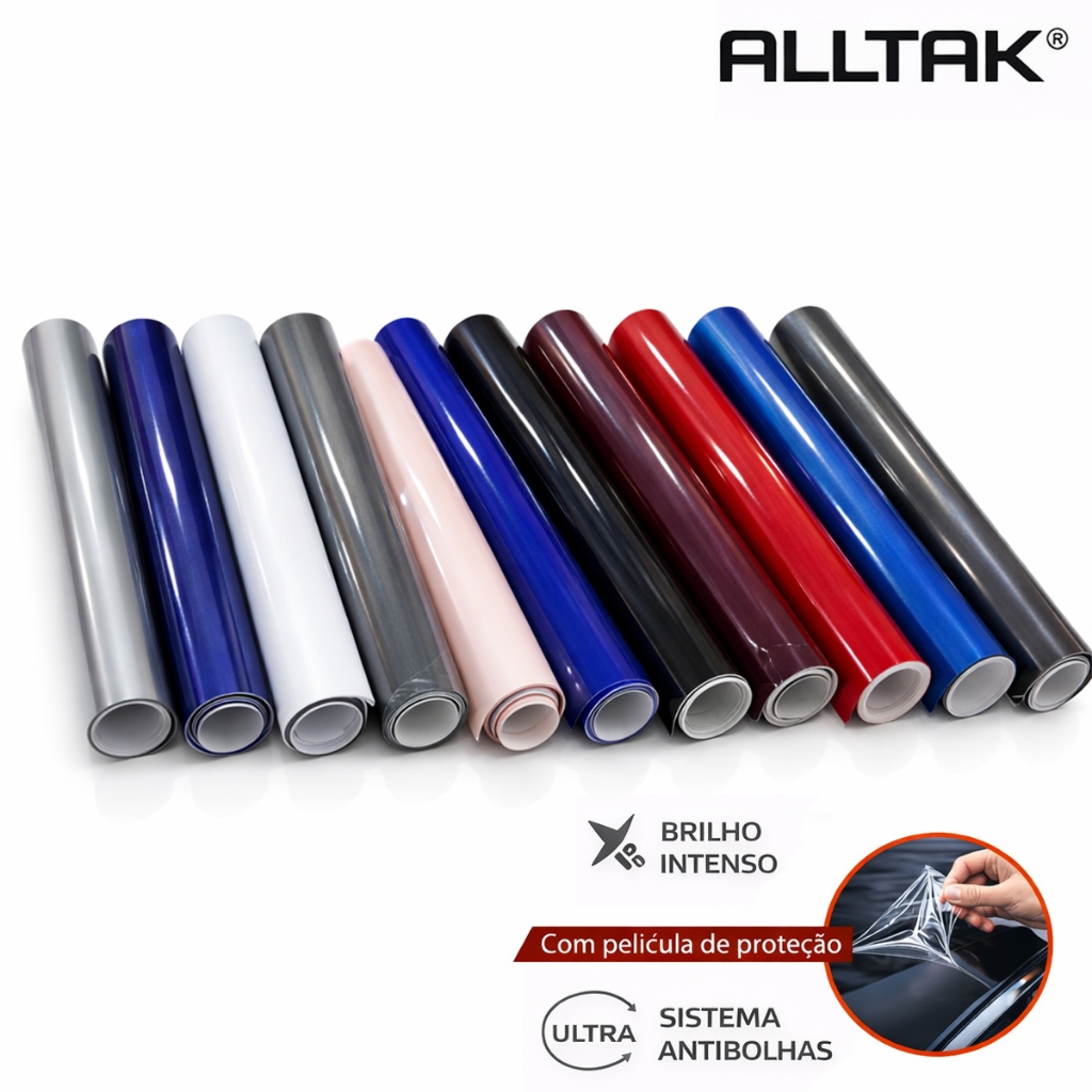 Adesivo Envelopamento Automotivo Ultra Black Piano Preto Brilhante Branco Vermelho Malbec Cinza Grafite