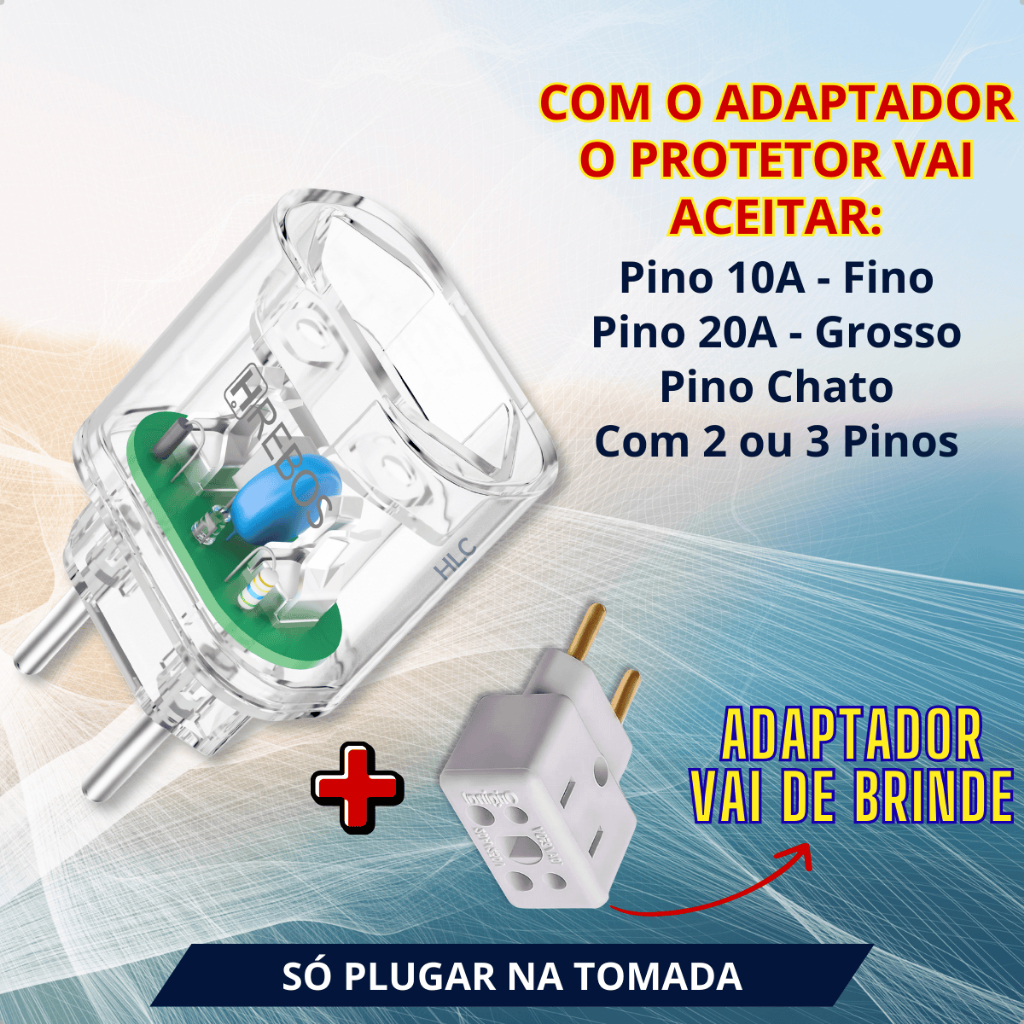 Protetor Elétrico 10A DPS - Contra Raios Surtos Oscilações Quedas Picos de Energia Bivolt 110v 220v — imagem 2 de 2