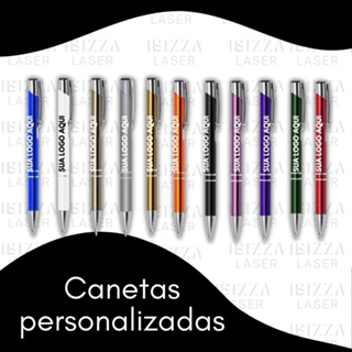 Kit 25 Caneta Metal Personalizada com Seu Nome/Logo Empresa a Laser em Oferta na Shopee