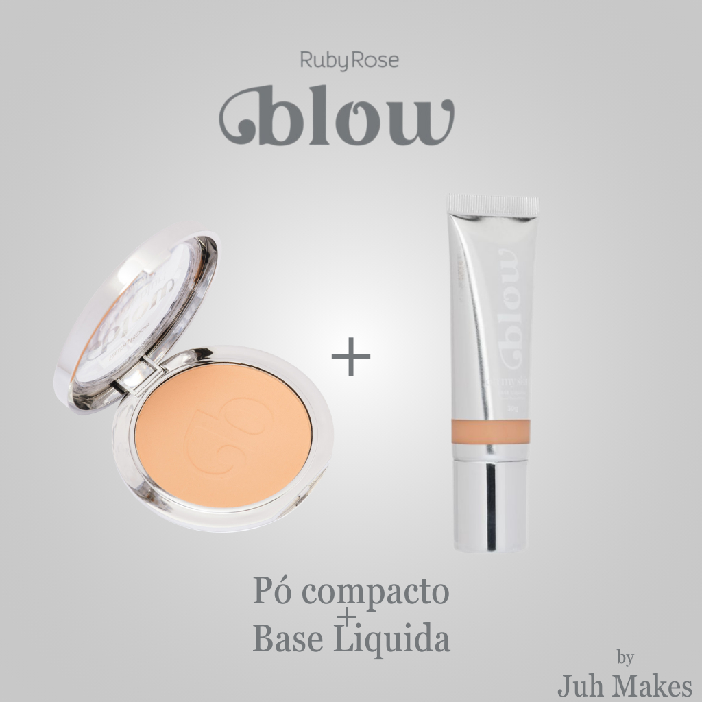 KIT BASE LIQUIDA + PO COMPACTO - BLOW - RUBY ROSE