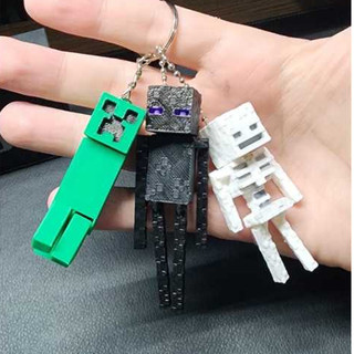 Chaveiro Minecraft Gamer - Creeper, Enderman e Esqueleto