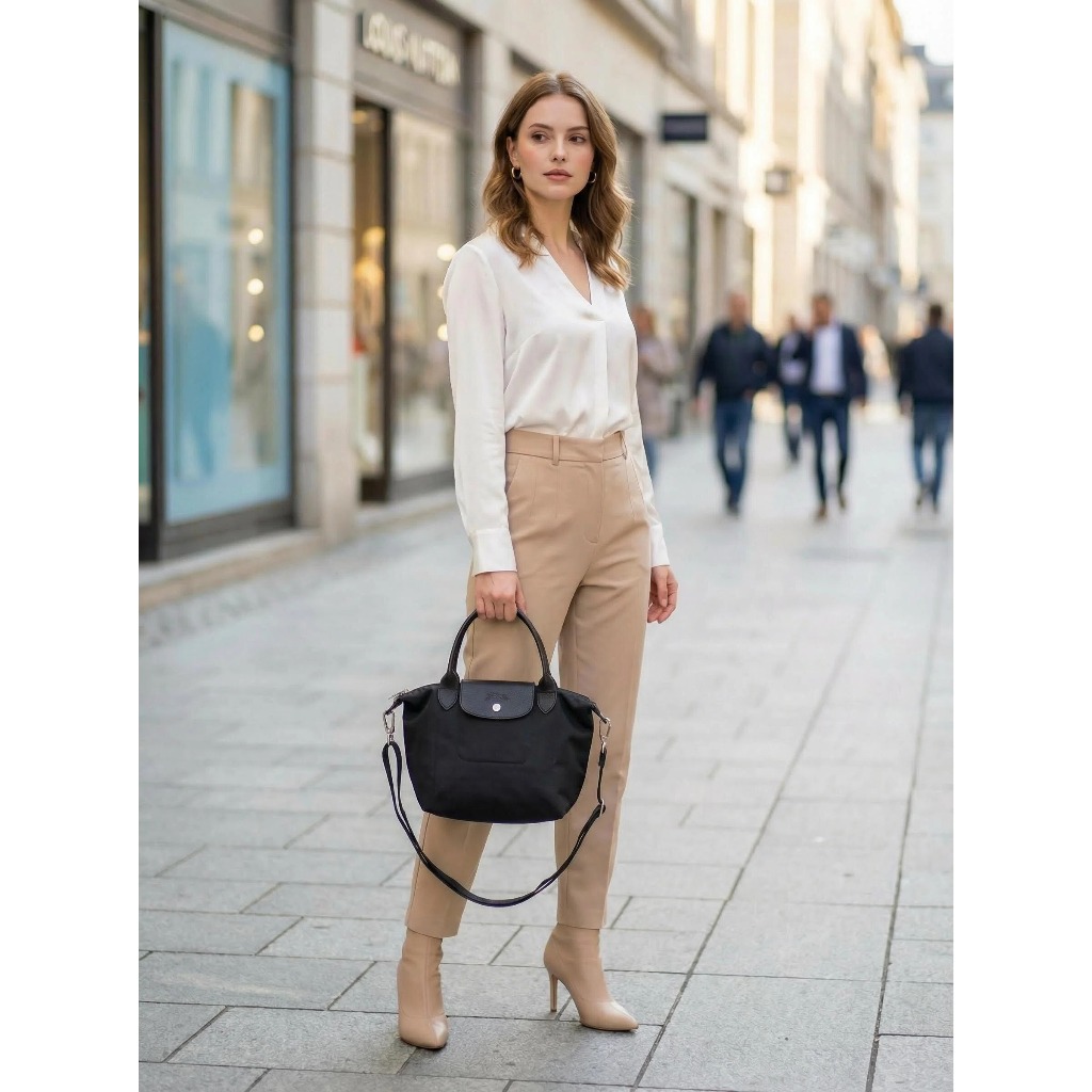 Bolsa Tote laytonvivian Transversal de Nylon Impermeável Feminina Sacola Media Alça De Ombro