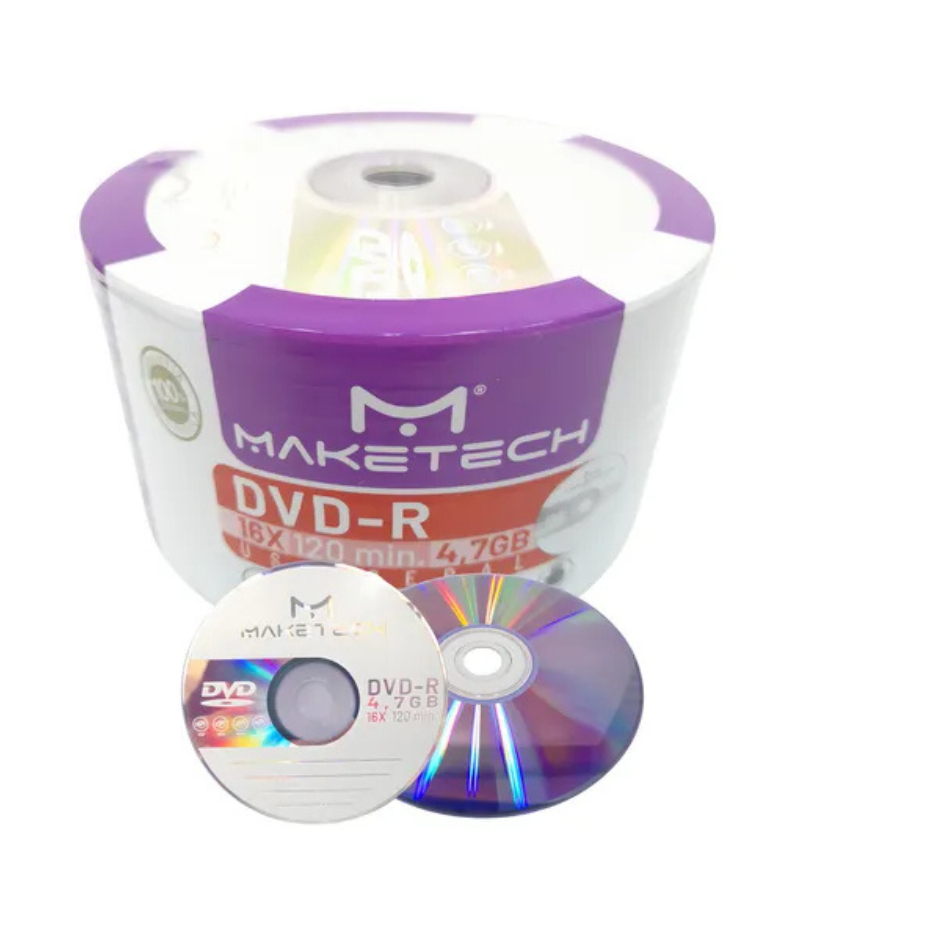 50 Mídia Dvd-r Maketech Original Grava Jogos PS2