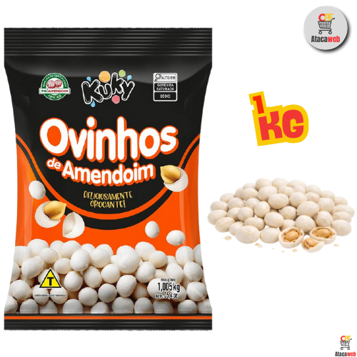 Ovinhos de Amendoim Crocante Kuky 1kg Petisco