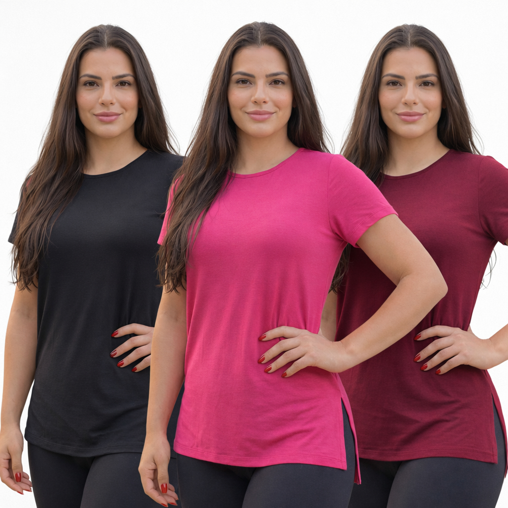 Kit 3 Blusa Feminina Tapabumbum Feminina Sobre legging Academia em Oferta na Shopee