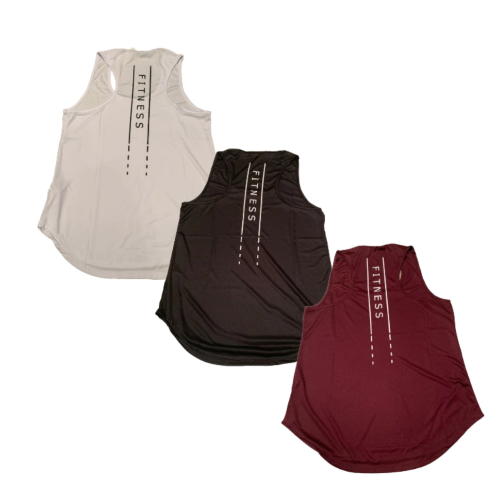 Kit 3 Regatas Plus Size Femininas Estampa Traseira Fitness em Oferta na Shopee