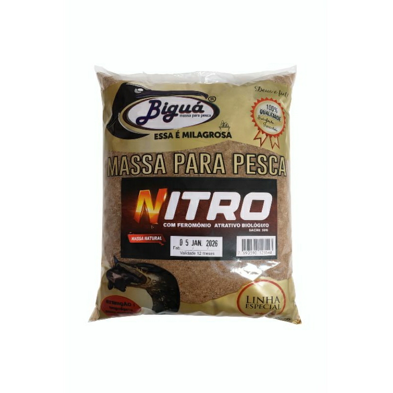 Massa para Pesca Biguá NITRO – Linha Especial | Com Feromônio Atrativo 500g