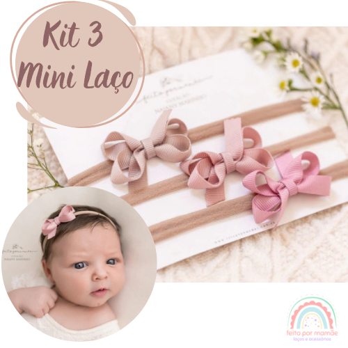 Kit Lacinho Bebê - Kit Laço Recém Nascida - Kit Mini Laço - Laço Saída Maternidade em Oferta na Shopee