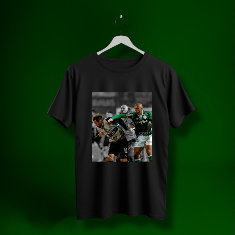 Camiseta Masculina Futebol Torcida Felipe Melo Soco em Uruguaio Libertadores Porco
