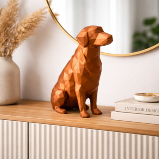Escultura Cachorro Golden Retriever  Decorativo Estátua Realista para Decoração sala escritório em Oferta na Shopee