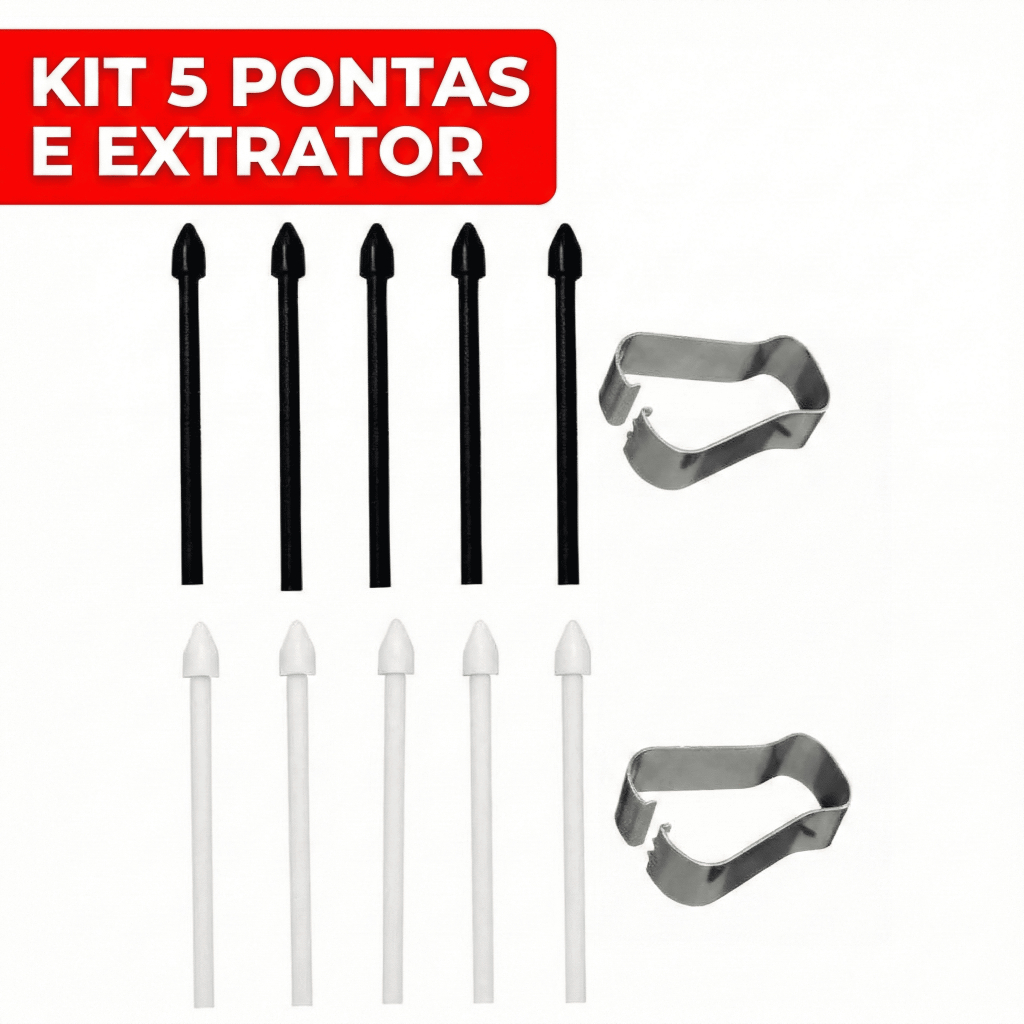 Kit 5 Pontas Ponteiras Caneta S Pen Samsung  Tablet Extrator Reposição S6 S7 S8 S9 S10 S23 S24 S25 em Oferta na Shopee