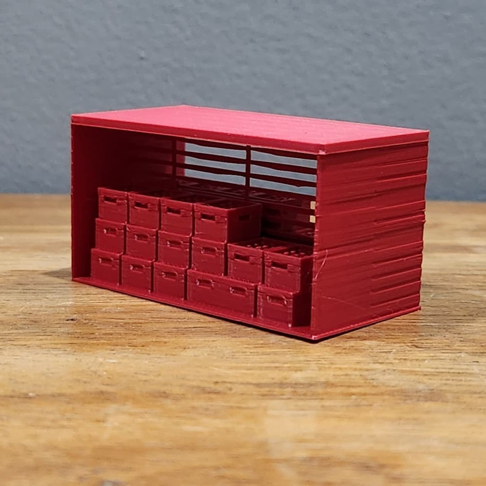 Carroceria Engradados Refrigerante para Matchbox Delivery Truck e Guisval Truck
