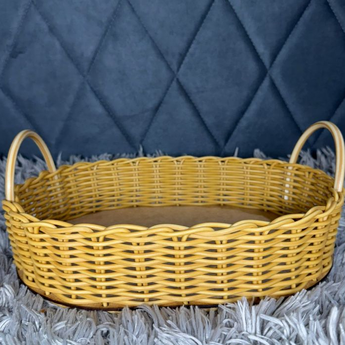 Pãozeira Oval 30 cm Sintética Para Centro de Mesa/Porta Pão/Café da Manhã- Cores Variadas