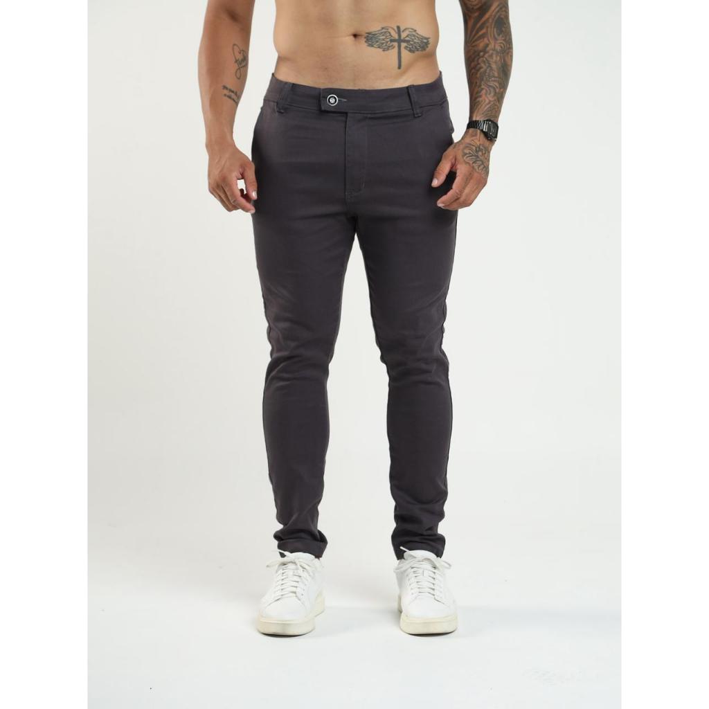 Calça Masculina Alfaiataria Social Skinny Acetinada com Lycra