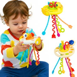 Brinquedos Sensoriais Para Bebês Montessori Mordedor Chocalho Tatil Interativo Polvo
