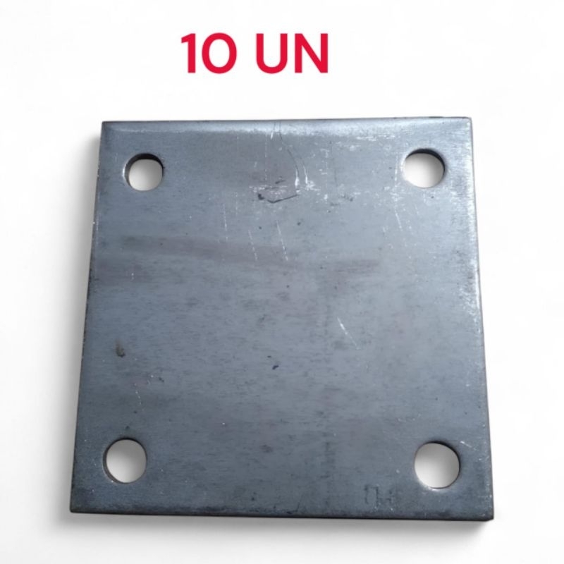 Base quadrada corrimão 75X75 mm Kit 10 UN aço polido em Oferta na Shopee