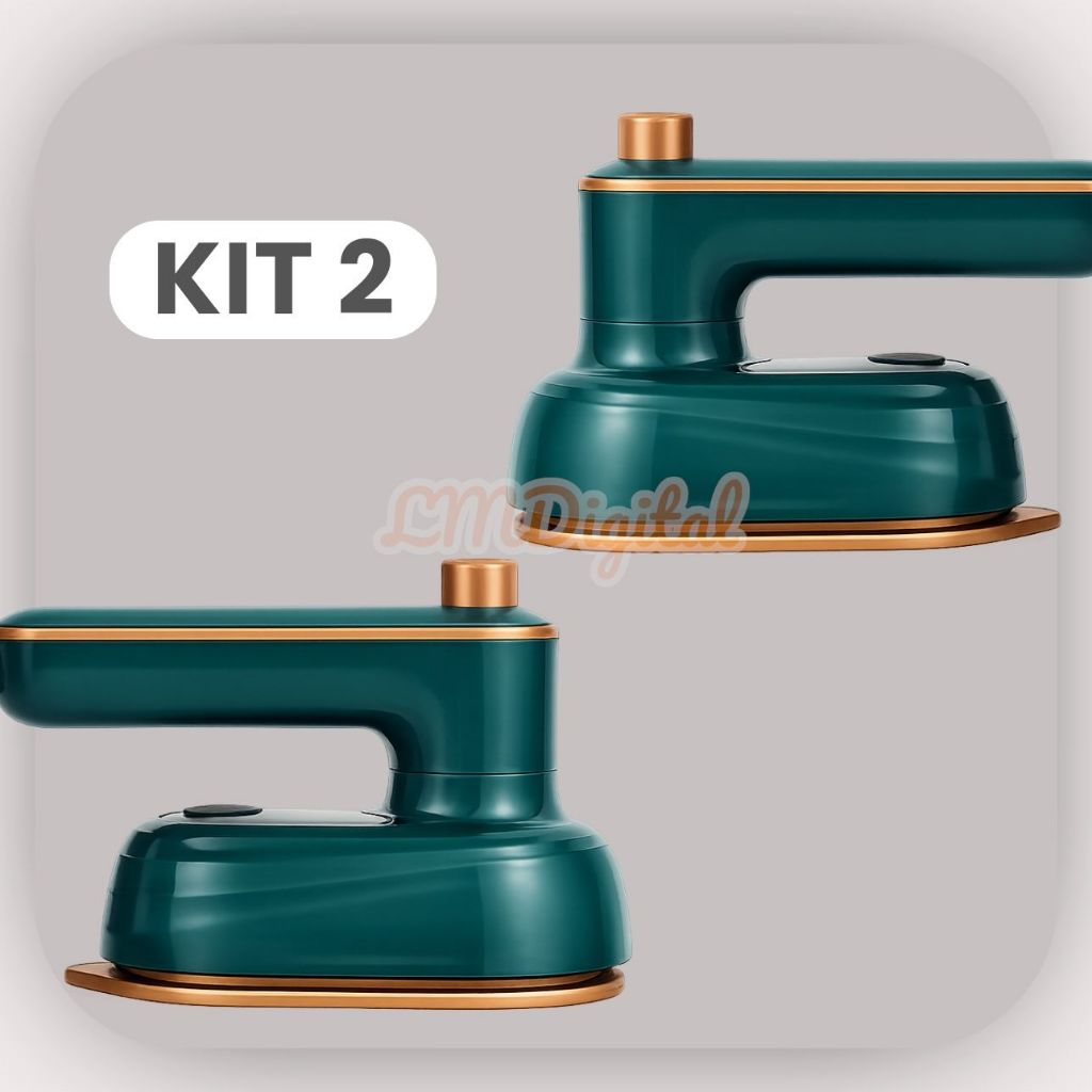 KIT 2 Mini Ferro De Passar Roupas Livre Utilização Viagem Elétrico Portátil 110v  220v  Bivolt FaciL