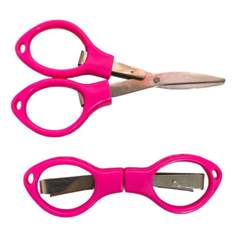 tesoura dobrável rosa em Oferta na Shopee