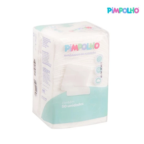 Quadrado de algodão Hipoalergênico Pimpolho Super Macio 50, 100, 150 ou 200 Unidades em Oferta na Shopee