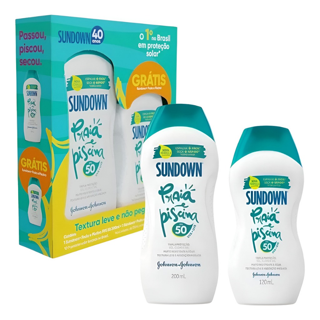 Sundown KIT FPS50 Praia e Piscina 200ML+SUNDOWN FPS50 100ML