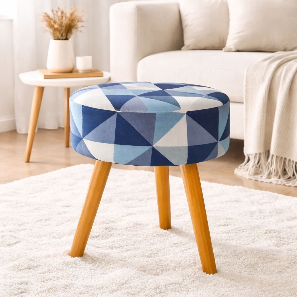 Capa para Puff Redondo Elasticada - Ajuste Perfeito - Protege e Decora - Banqueta em Oferta na Shopee