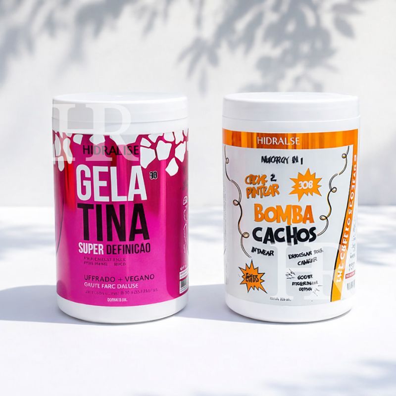 Gelatina Capilar + Creme de Pentear Bomba de Cachos Super Definição 1kg em Oferta na Shopee