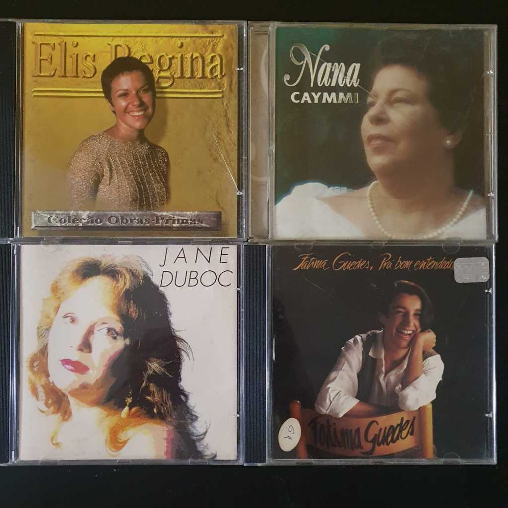 4 CDs Originais - Elis Regina | Nana Caymmi | Fátima Guedes | Jane Duboc - Lote Feminino de Cantoras