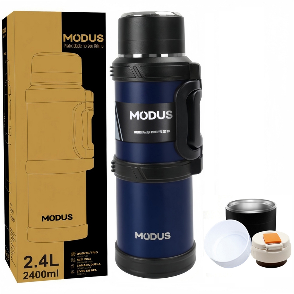 MODUS Garrafa Térmica 2,4L Acampamento E Aventuras Outdoor em Oferta na Shopee