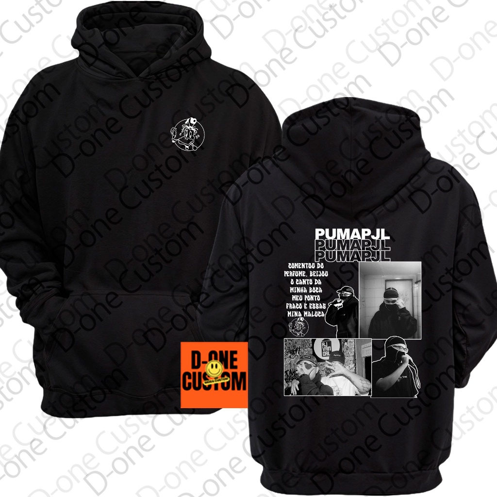 Blusa Moletom Streetwear Estampada Premium Largo Hip Hop Rap PJL Fe Febre90s Capuz Bolso Quente em Oferta na Shopee