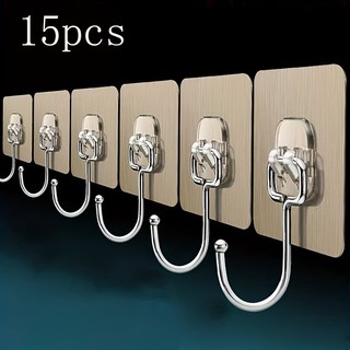 15 PCS Ganchos De Parede Autocolantes Transparente Multifuncionais Promoções