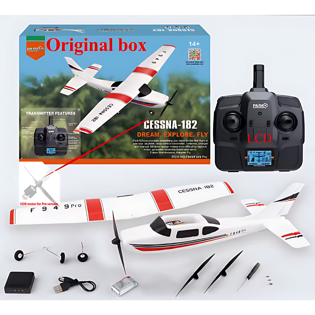 Avião Controle Remoto WLtoys F949S Cessna 182 Grande 50cm Aeromodelo Adulto e Jovem