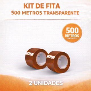 Fita Adesiva Durex 500 Metros kit com 2 Unidades Marrom em Oferta na Shopee