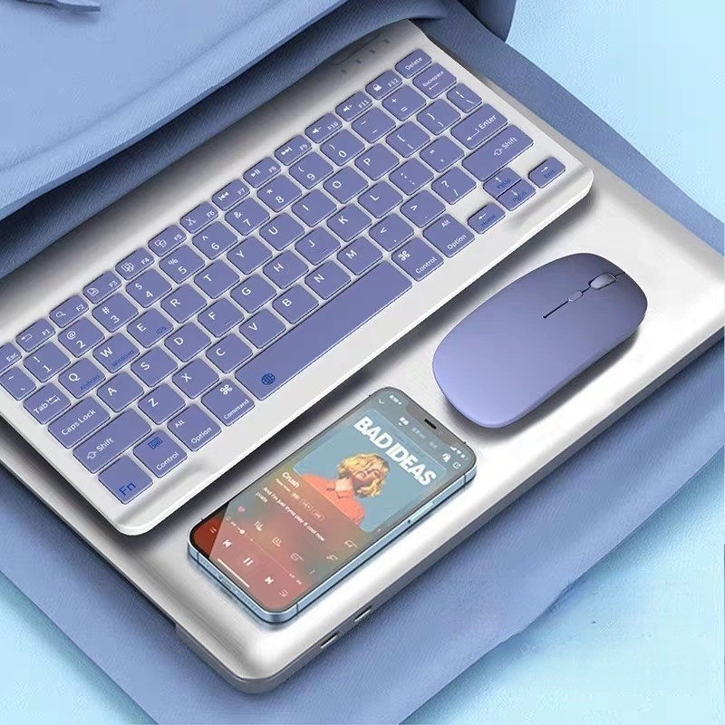 Kit Teclado E Mouse Bluetooth 5.2 Compatível Pc iPhone Android  MAIS