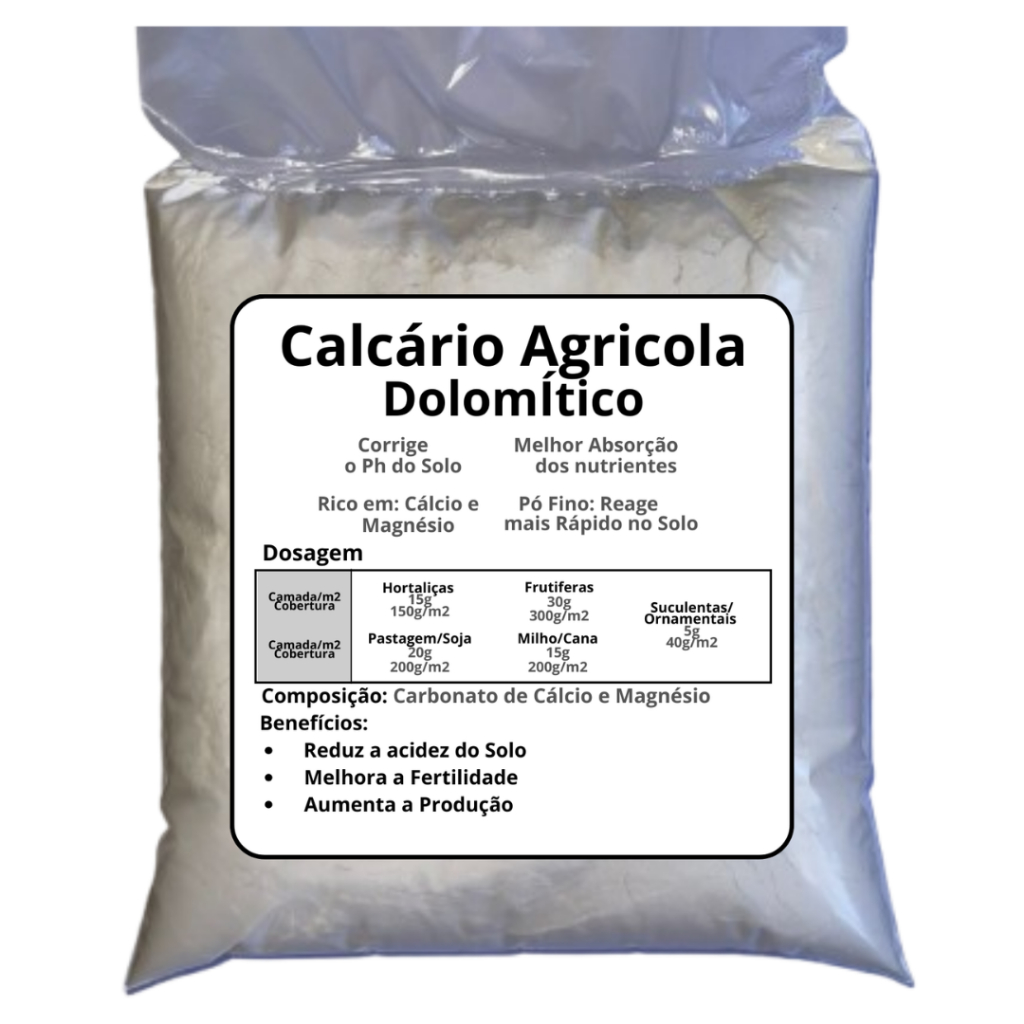 Calcário Agricola Fracionado - Corretivo de Solo Cálcio e Magnésio para Todos Tipos de Plantas!