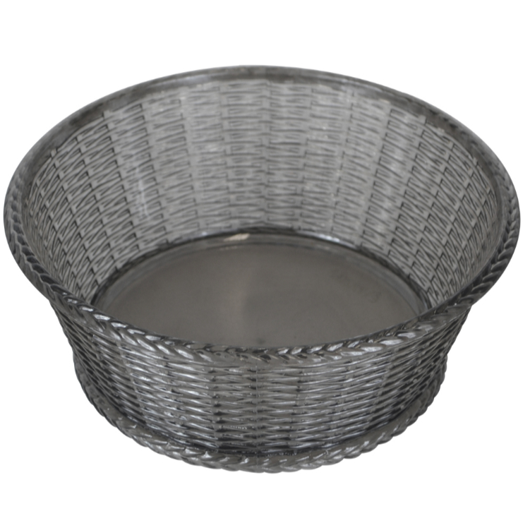 Saladeira/Fruteira Trança Fumê e  Cristal KEITA Linha Premium UTILIDADES
