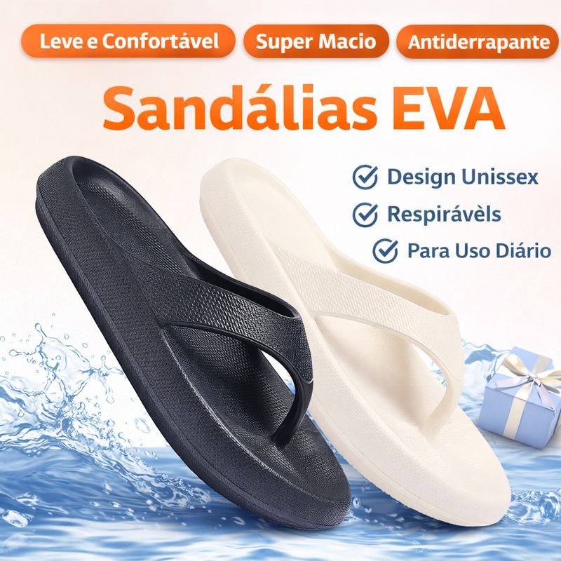 Chinelo Feminino em EVA Confortável e Leve | Sandália de Dedo para Casa, Praia e Dia a Dia em Oferta na Shopee