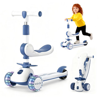 Patinete Infantil scooter dobrável com Led 3 rodas Pode ajustar a altura 2 em 1 até 60Kg Dream Light P15