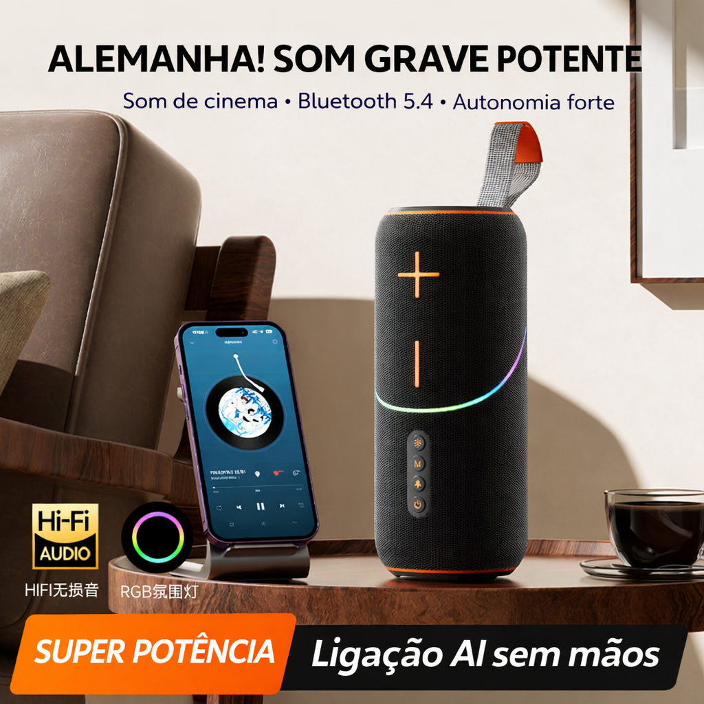 Caixa de som Bluetooth Portátil Sem fio TWS Retro Vintage Com Luz LED de alta qualidade Para Festa/Casa-HY-462