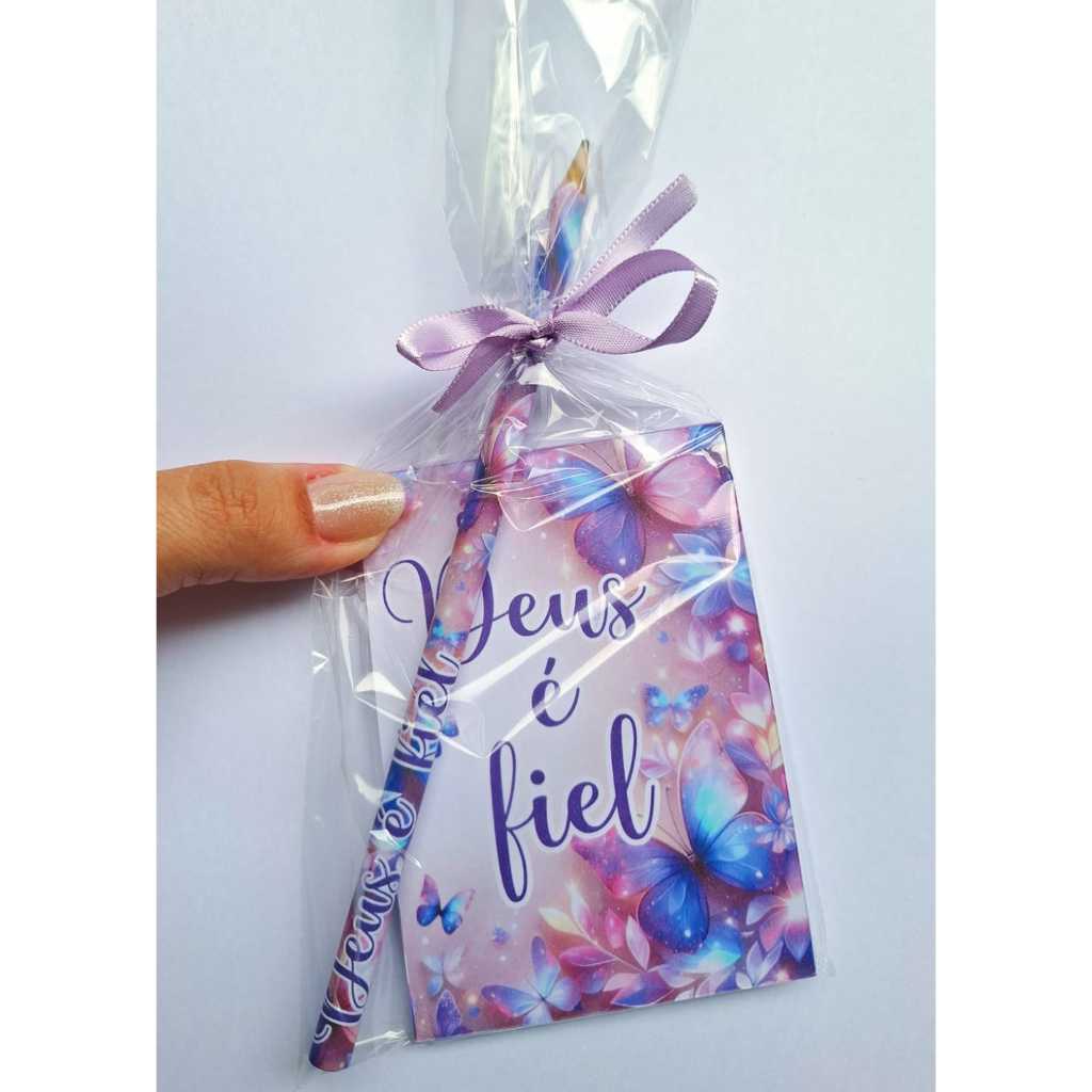 Kit 3/5/8 Bloquinhos + lápis personalizados - Lembrancinha de Festa/Aniversário /Maternidade/Batizado