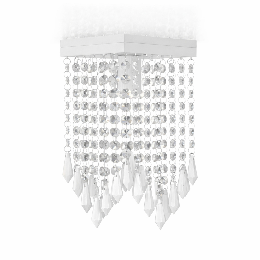Lustre Luminária Plafon Branco Sala Quarto Cozinha Londres
