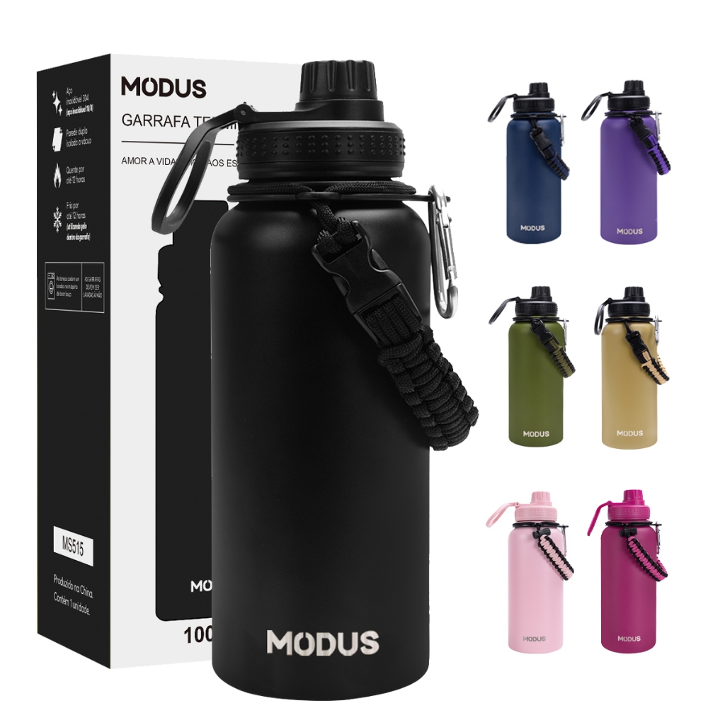 Garrafa Modus 1l Térmica Esportiva De Aço Inoxidável Com Isolamento A Vácuo em Oferta na Shopee